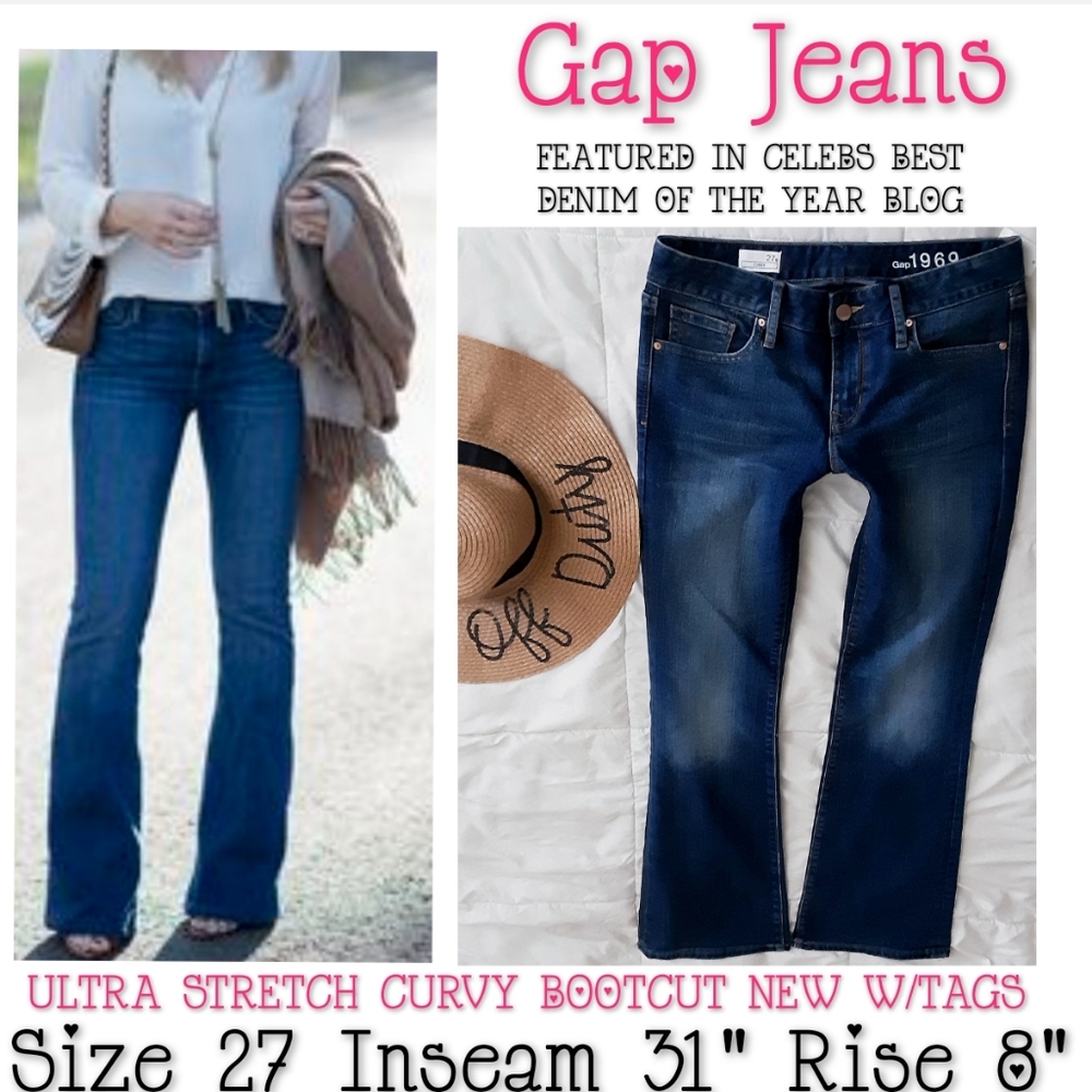 Gap Jeans Size 27 Curvy Bootcut NWT